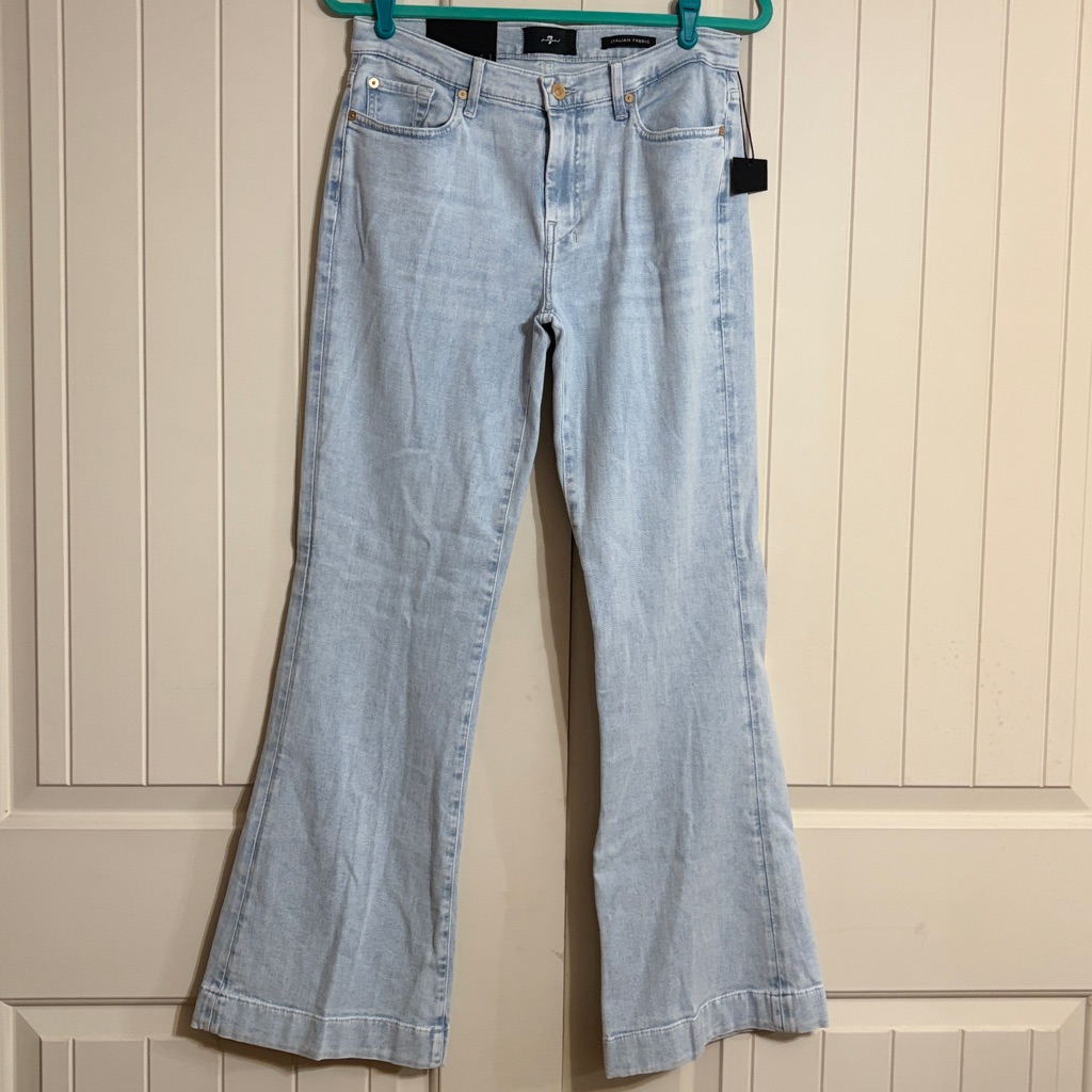 7 For All Mankind Tailorless Dojo Malibu Sky Jeans Nwt